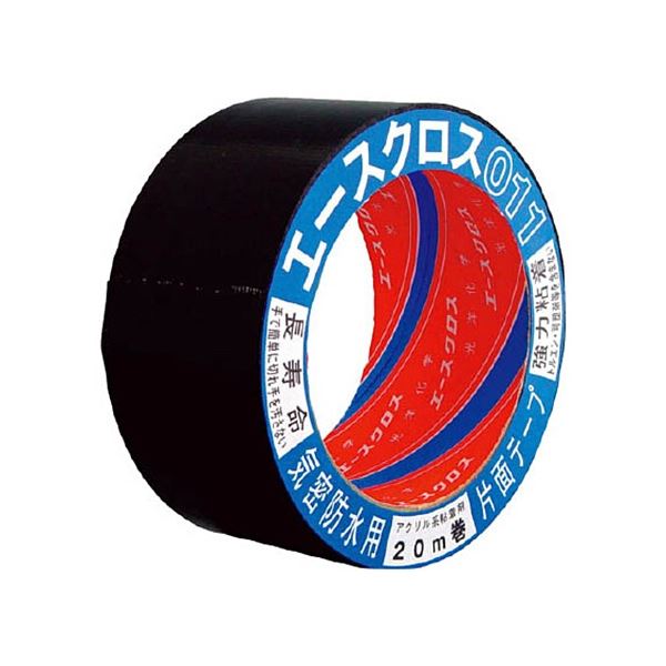 (まとめ) 光洋化学 エースクロス 気密防水片面 ブラック 0115020BK 1巻 【×10セット】
