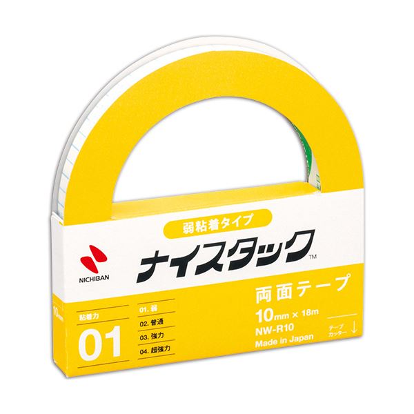 (まとめ) ナイスタック 弱粘着タイプ 大巻10mm×18m NW-R10 1巻 【×30セット】