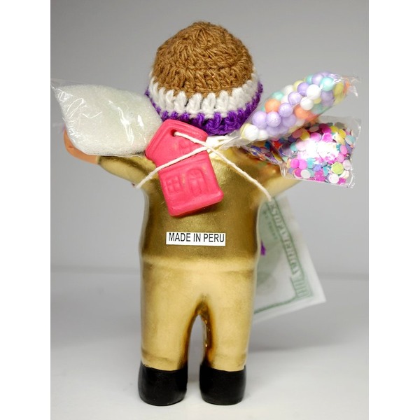 【エケコ人形15cm】ゴールド(ペルー直輸入)アクセサリー類指定不可