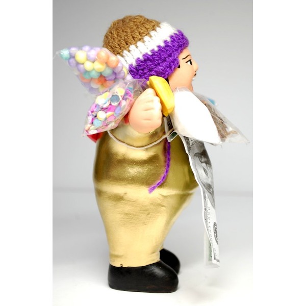 【エケコ人形15cm】ゴールド(ペルー直輸入)アクセサリー類指定不可
