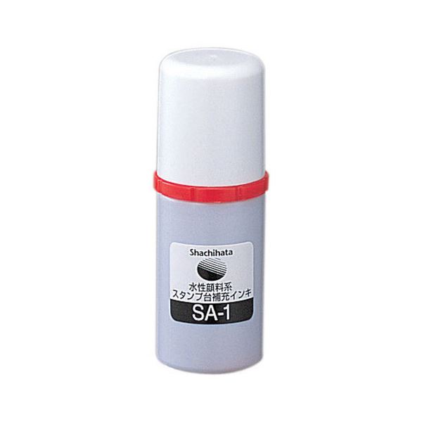 (まとめ) シヤチハタ水性顔料系スタンプ台補充インキ 28ml 赤 SA-1 1個 【×30セット】