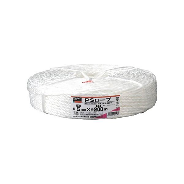 (まとめ) TRUSCO PSロープ 5mm×200m TPS-5200 1巻 【×5セット】