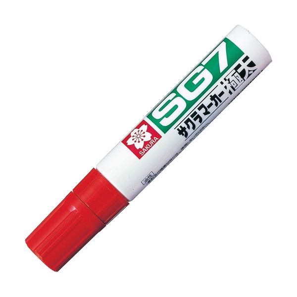 (まとめ) サクラクレパス 油性マーカー SG7 極太 あか JGK#19 1本 【×30セット】