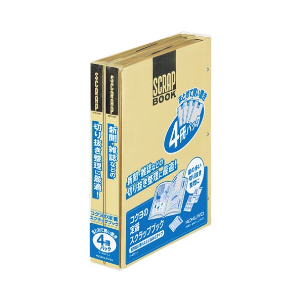 (まとめ) コクヨ アルバムD(とじこみ式) A4 中紙28枚 背幅25粍 手工芸品 ラ-40NX4 1風呂敷き包み(4冊)  【×10仕掛ける】