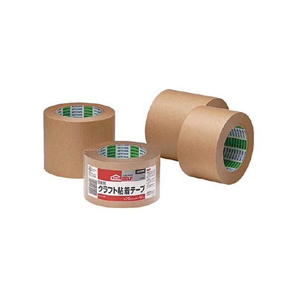 (まとめ) ニトムズ クラフト粘着テープ No.712(シュリンク) 100mm×50m J4100 1巻 【×5セット】