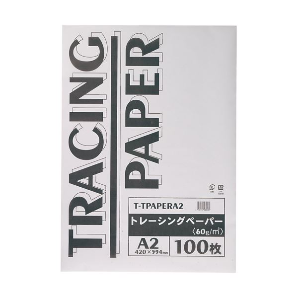 (まとめ) TANOSEE トレーシングペーパー60g A2 1パック(100枚) 【×10セット】