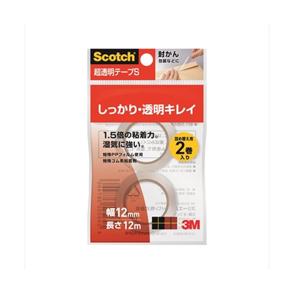 新登場 まとめ スリーエム ジャパン 超透明テープS 12mm×12m 2巻