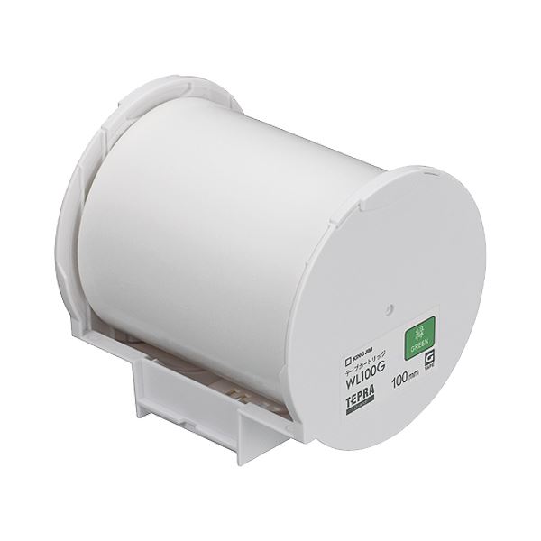 (まとめ）第一人者体育館 テプラ Grand 磁気テープ薬莢 100粍 緑 WL100G 1個【×3仕掛ける】