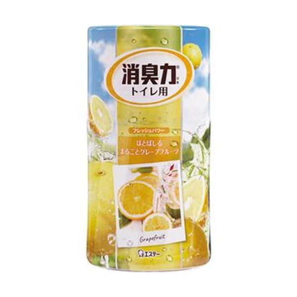 （まとめ）エステー 室内用便器の消臭力 グレープフルーツ 400ml 1仕掛ける（5個）【×10仕掛ける】