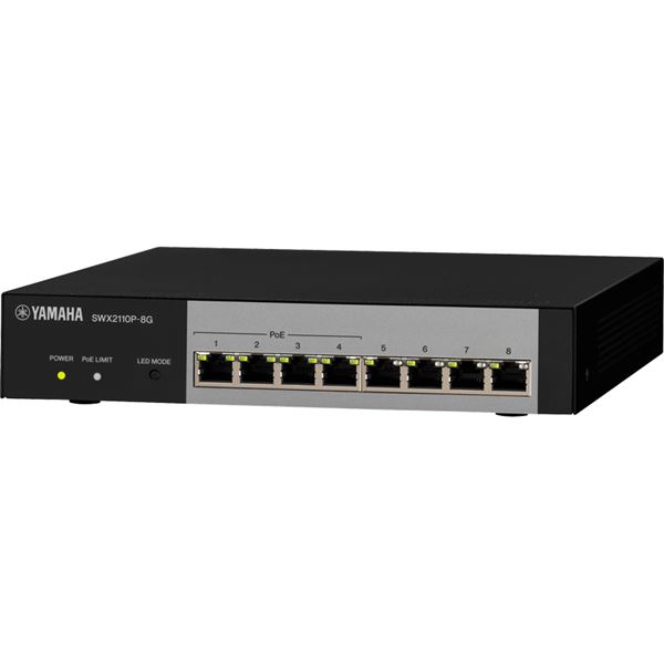 ヤマハ シンプルL2スイッチ 8ポート PoE給電対応 SWX2110P-8G|インテリア生活雑貨の店ポライト