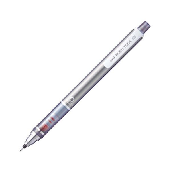 (まとめ) 三菱鉛筆 シャープ SHARPペンシル クルトガ スタンダードモデル 0.5mm (軸色 シルバー) M54501P.26 1本 【×30セット】