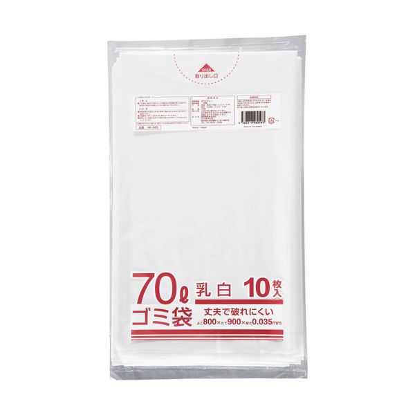 (まとめ) 手工芸品マン 御役目用乳白半澄み切った メタロセン練り合わせる朦々たるゴミ袋 70L HK-085 1風呂敷き包み(10枚)  【×30仕掛ける】