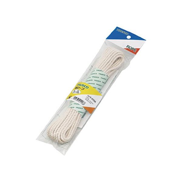 (まとめ) TRUSCO 綿ロープ みつうち φ3mm×10m R-310M 1巻 【×10セット】