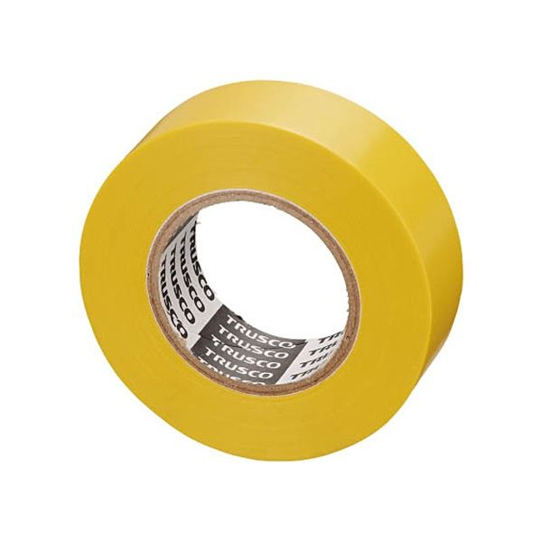 (まとめ) TRUSCO 脱鉛タイプ ビニールテープ 幅19mm×長さ10m イエロー GJ-2110 1パック(10巻) 【×10セット】