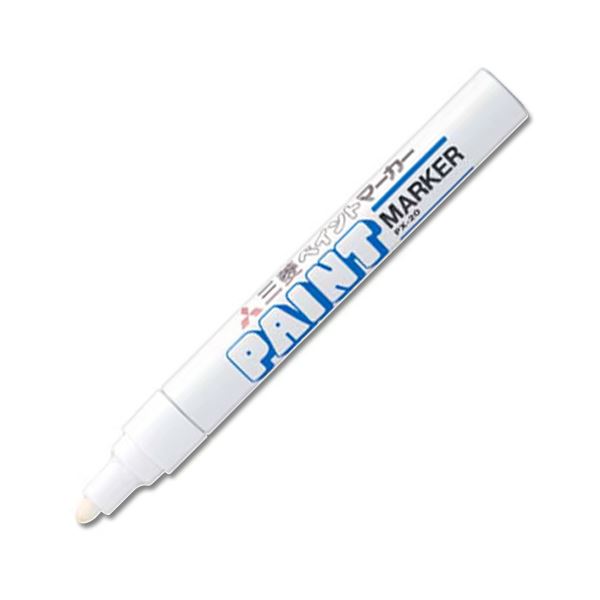 (まとめ) 三菱鉛筆 油性絵の具目じるし 中字丸芯 白 PX20.1 1本  【×50仕掛ける】