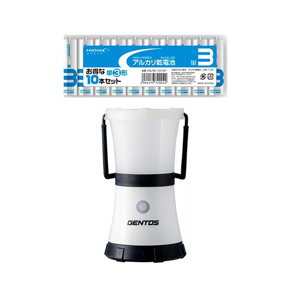 GENTOS Exploler LEDランタン アルカリ乾電池 単3形10本パックセット EX-236D HDLR6 1.5V10P