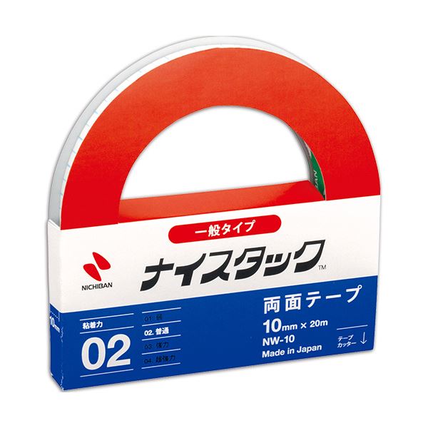 (まとめ) ニチバン ナイスタック 再生紙両面テープ 大巻 10mm×20m NW-10 1巻 【×30セット】