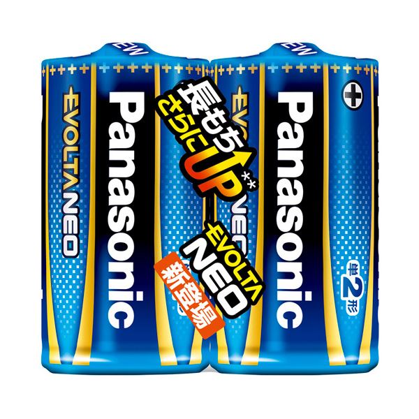 (まとめ) パナソニック アルカリ乾電池EVOLTAネオ 単2形 LR14NJ/2SE 1パック(2本) 【×30セット】|インテリア生活雑貨の店ポライト