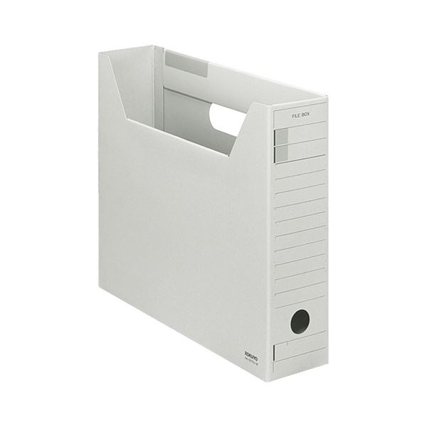 （まとめ）コクヨ 整理保存用具ボックス席-FS（F印字機）A4ヨコ 背幅75粍 薄墨色 A4-SFFN-M 1仕掛ける（5冊）【×5仕掛ける】