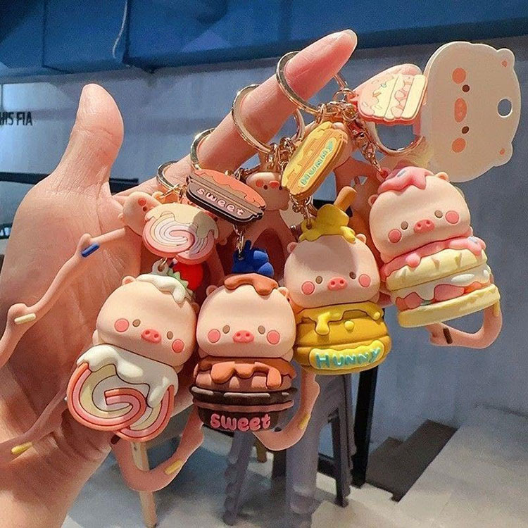 楽天市場】キーホルダー ドーナツ ぶた ストラップ キーリング 記念品