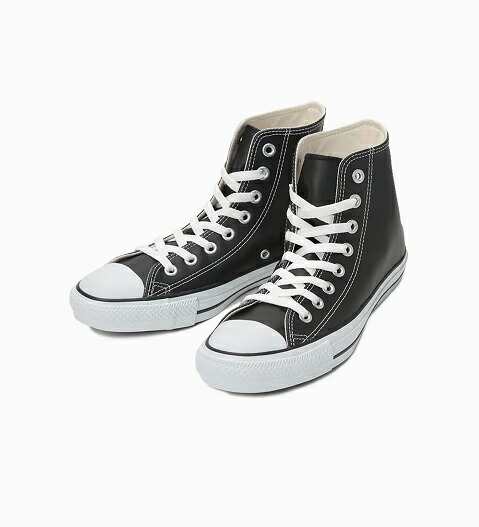 靴 CONVERSE LEA ALL STAR LONGLIFE HI Converse Lea All Star Longlife Hi Leather Sneakers US8 Black