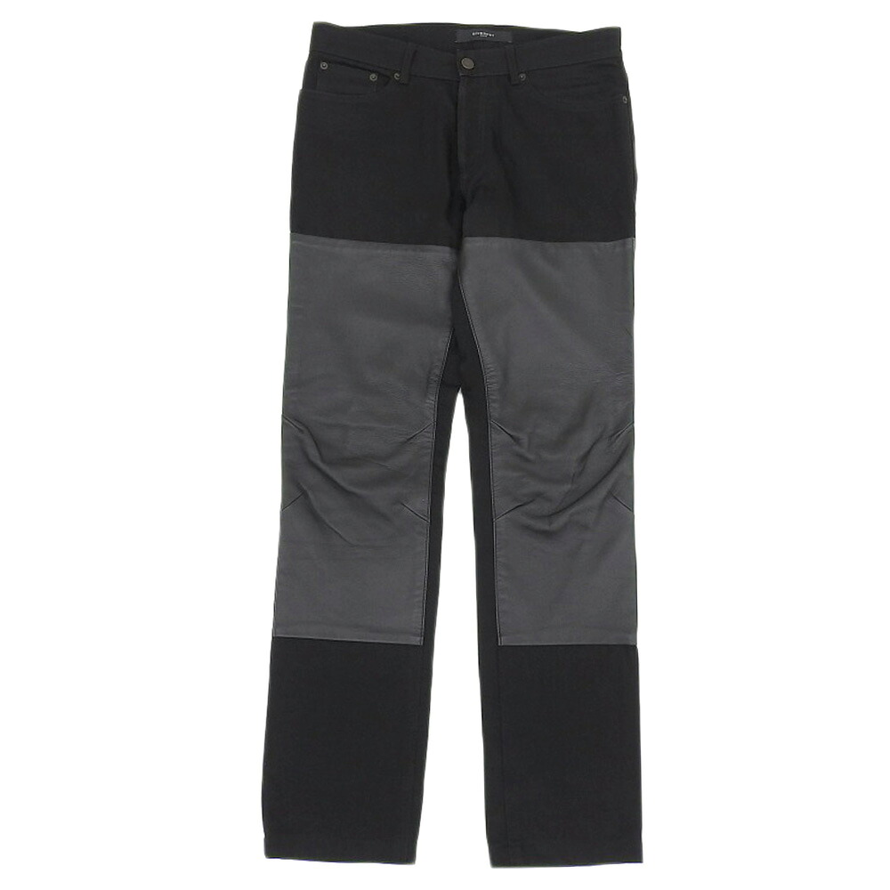 【本物保証】 新品同様 ジバンシー GIVENCHY ブラックデニム 34 メンズ ズボン デニム&times;レザー 【中古】｜高島屋質店【創業73年老舗質屋】