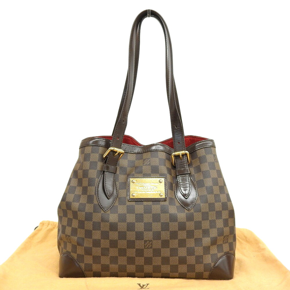 【本物保証】 布袋付 ルイヴィトン LOUIS VUITTON ダミエ ハムステッドGM ハムプステッドGM トートバッグ N51203 【中古】