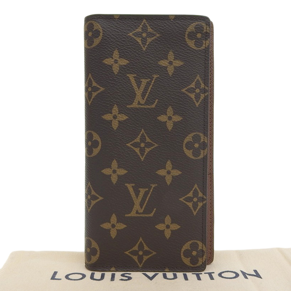 【楽天市場】【本物保証】 布袋付 新品同様 ルイヴィトン LOUIS VUITTON モノグラム ポルトフォイユ ブラザ 二つ折長財布