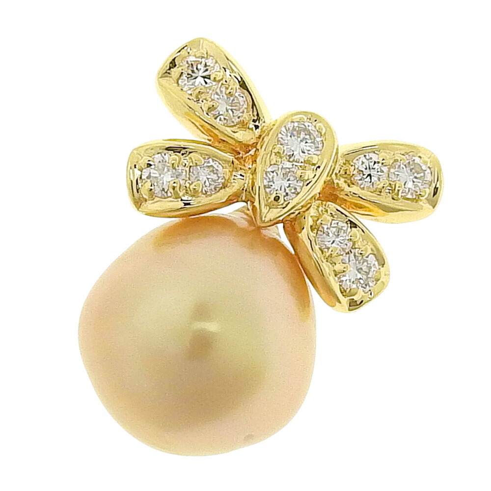 【大幅値下げ!】 超美品 真珠 パール ペンダント K18 白蝶 南洋 真珠 メレダイヤ0.28ct 【中古】 ノーブランド No brand|高島屋質店【創業73年老舗質屋】