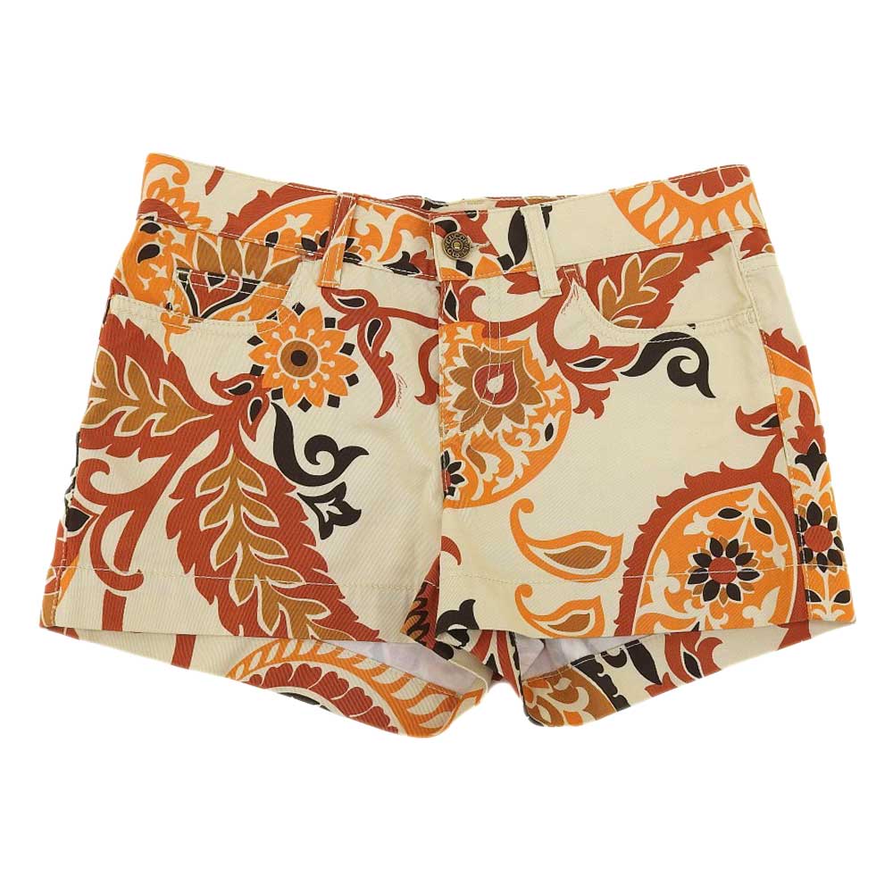 【8/1 P2倍】【本物保証】 超美品 グッチ GUCCI 花柄 ショートパンツ コットン クリーム オレンジ系 36 フラワー 総柄 ズボン 【中古】|高島屋質店【創業73年老舗質屋】