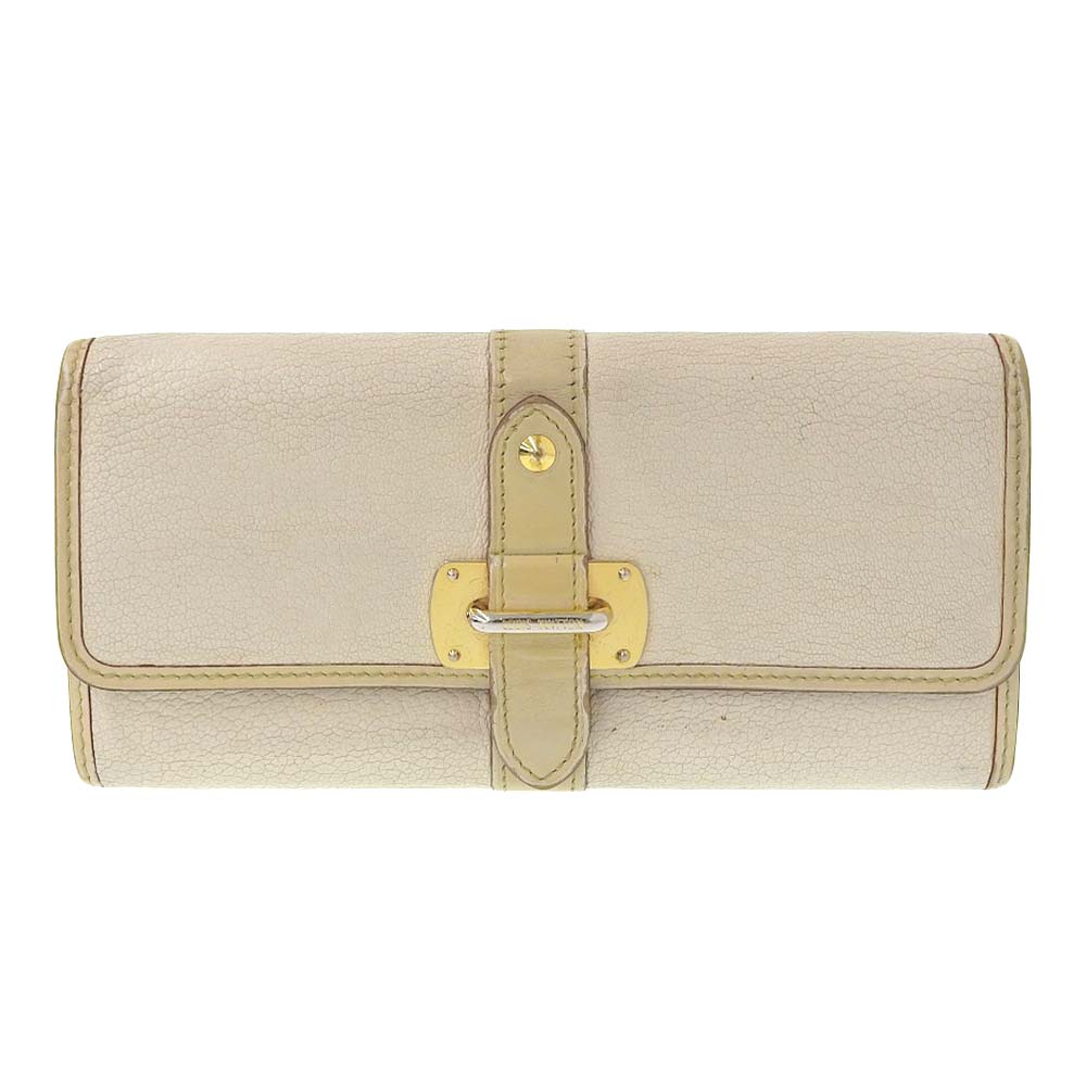 【8/1 P2倍】【本物保証】 ルイヴィトン LOUIS VUITTON スハリ ポルトフォイユ ファヴォリ ホック付長財布 ブロン M95853 【中古】