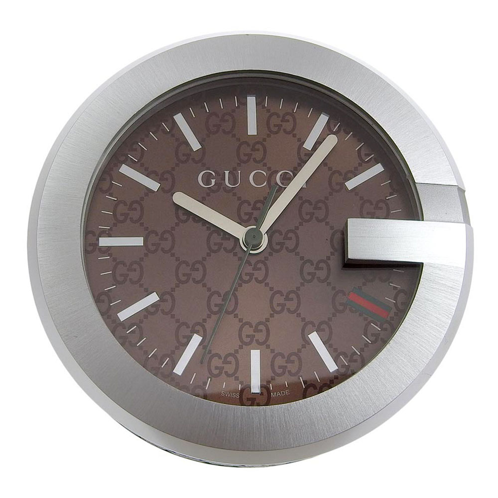 グッチ　置き時計 楽天市場】GUCCI グッチ ブラック文字盤 GGキャンバス SS