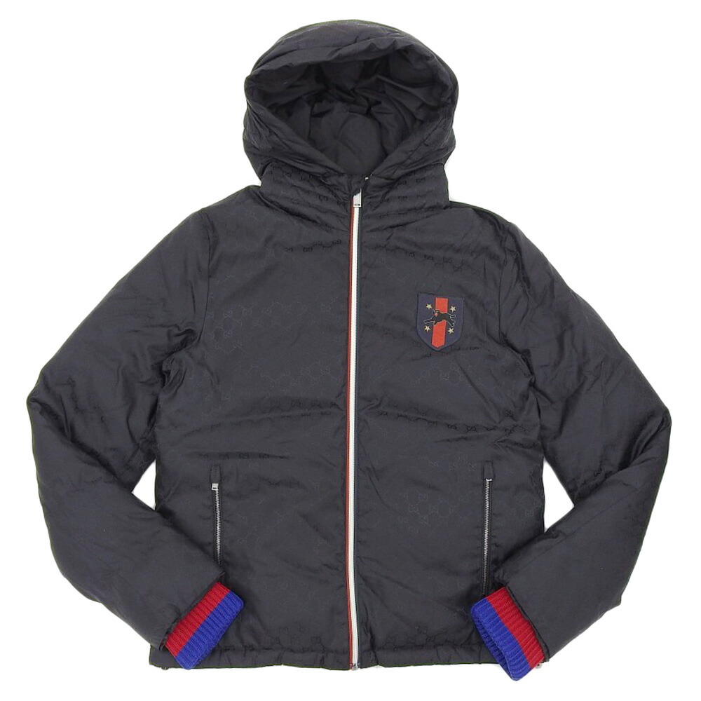 【美品・希少】グッチ 2way ダウンジャケット フード GG柄 レザータグ 黒 楽天市場】GUCCI(グッチ) サイズ:50 GGジャガード 切り替え