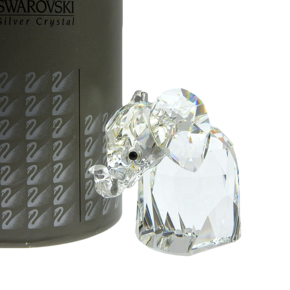 SWAROVSKI - SWAROVSKI スワロフスキー フィギュリン 置物 ドッグ 犬 クリスマス クリスタル クリア グリーン レッド/180599【中古】 SWAROVSKI - SWAROVSKI スワロフスキー フィギュリン 置物