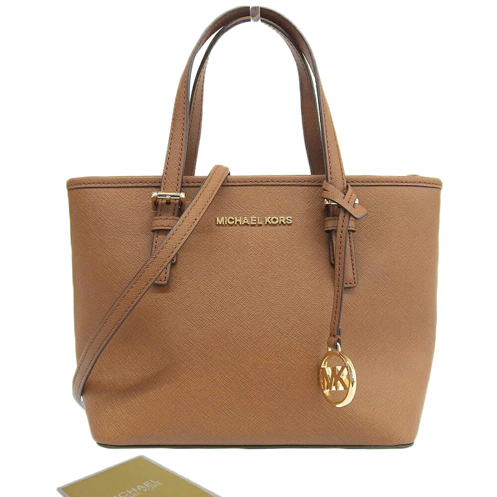 【本物保証】 超美品 マイケルコース MICHAEL KORS 2WAYバッグ トートバッグ ショルダー ブラウン ゴールド金具 35T9GTVT0L 【中古】｜高島屋質店【創業73年老舗質屋】