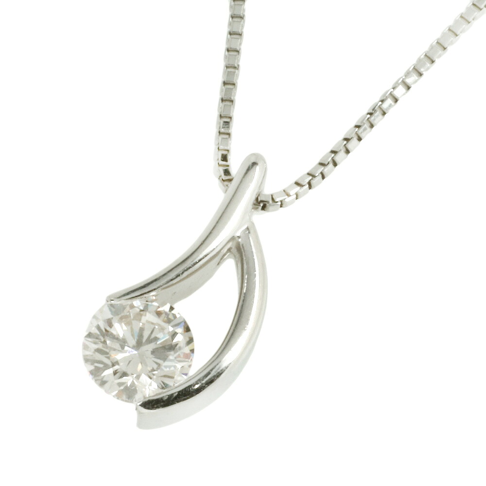 【本物保証】 鑑付 新品同様 ネックレス プラチナ Pt850/Pt900 一粒ダイヤモンド 0.542ct 0.5ct up 0.5カラット以上 ノーブランド No brand 【中古】｜高島屋質店【創業73年老舗質屋】 47,880円