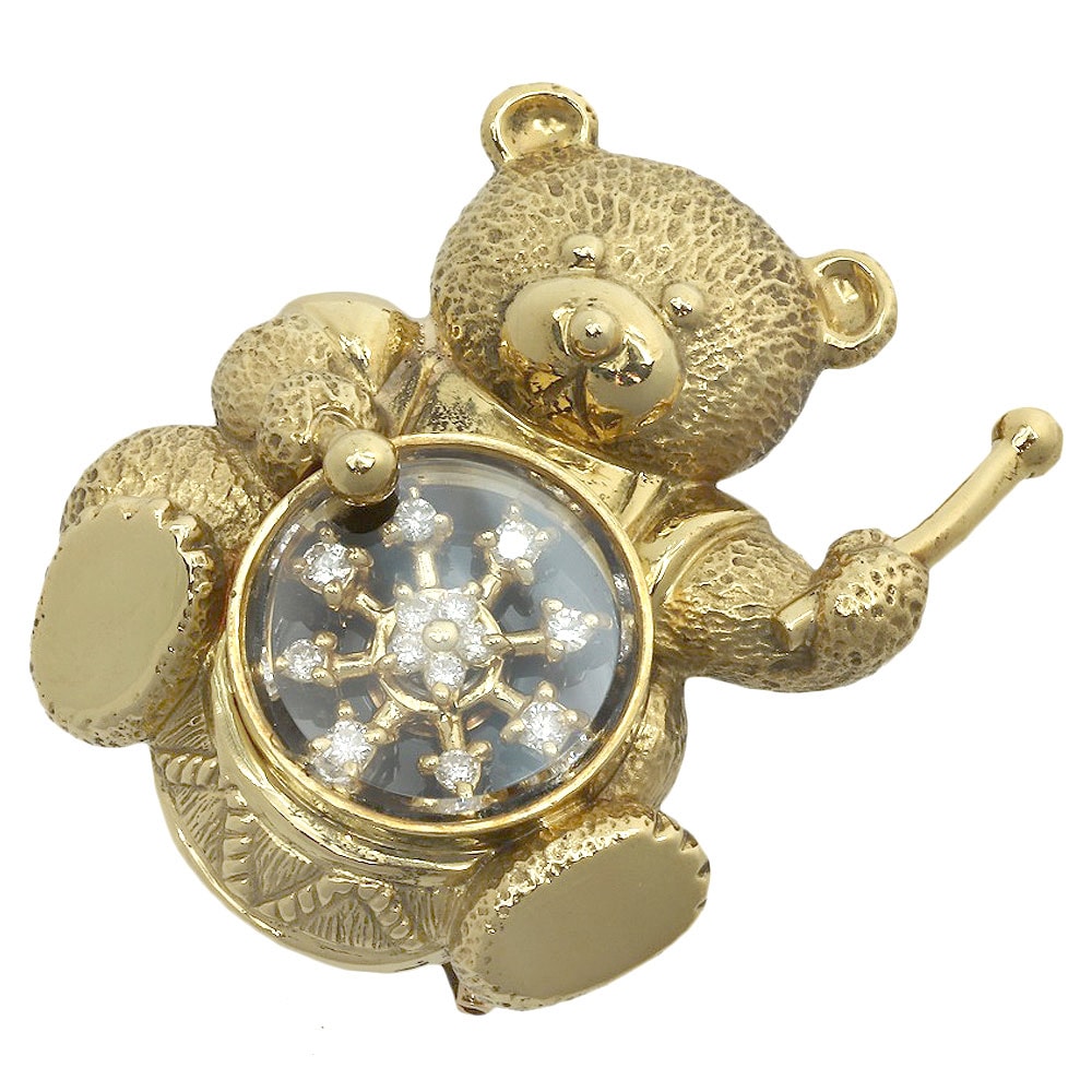 トランペット型 ブローチk18 ダイヤ付 楽天市場】K18YG トランペット ブローチ【送料無料】【代引