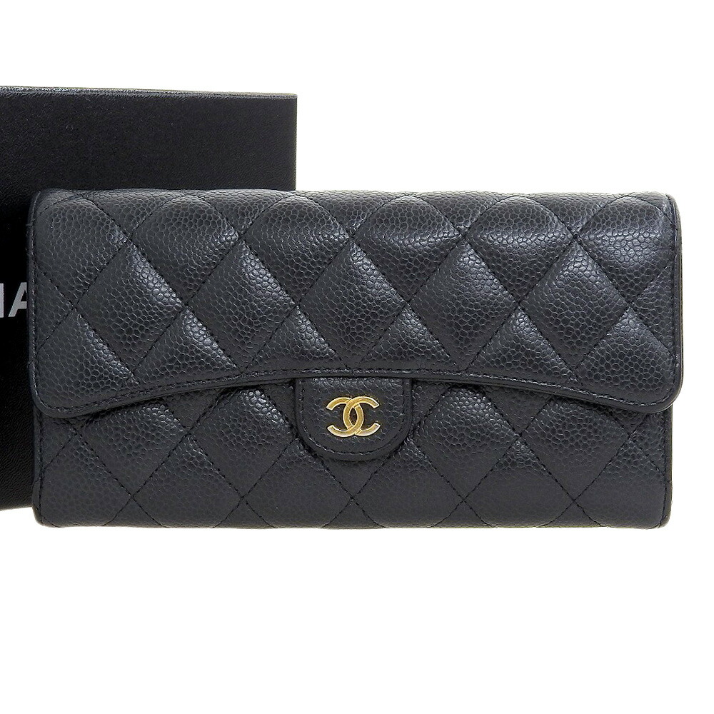 CHANEL ガブリエル　ロングジップウォレット　マトラッセ　ブラック　美品 CHANEL ガブリエルロングジップウォレットマトラッセブラック美品