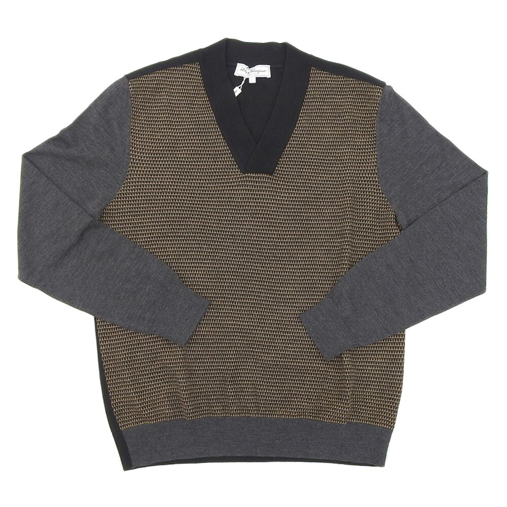 楽天市場】SALVATORE FERRAGAMO V-NECK SILK KNIT SWEATER