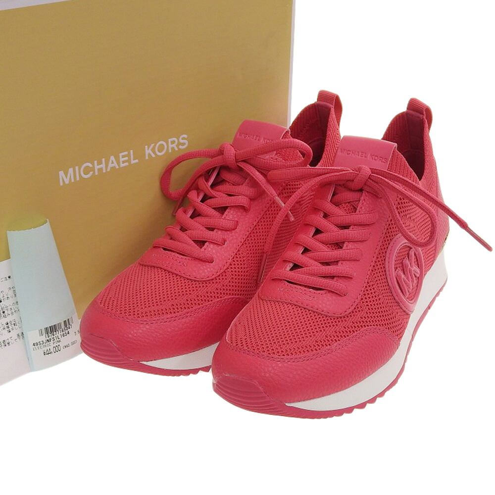 【本物保証】 箱付 新品同様 マイケルコース MICHAEL KORS ローカット スニーカー 49S3JNFS1L1654 7.5 約24.5cm 靴 エレクトリックピンク 【中古】|高島屋質店【創業73年老舗質屋】