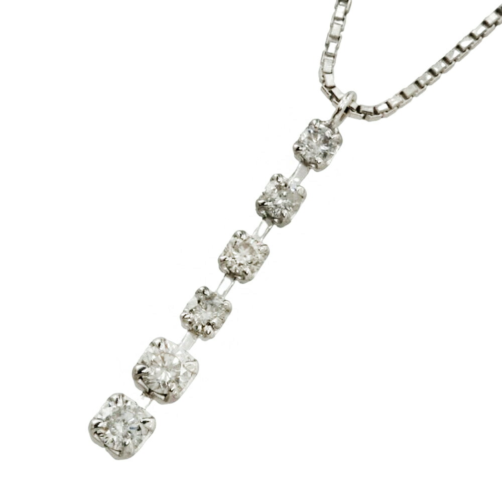 【本物保証】 新品同様 ネックレス 約2.3g K18WG ホワイトゴールド メレダイヤモンド 0.25ct ベネチアン シンプル ノーブランド No brand 【中古】｜高島屋質店【創業73年老舗質屋】 43,080円