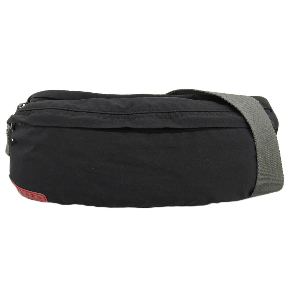 【本物保証】 希少 レア プラダ PRADA スポーツライン ウエストバッグ 4VA107 ボディバッグ ナイロン ブラック 【中古】|高島屋質店【創業73年老舗質屋】