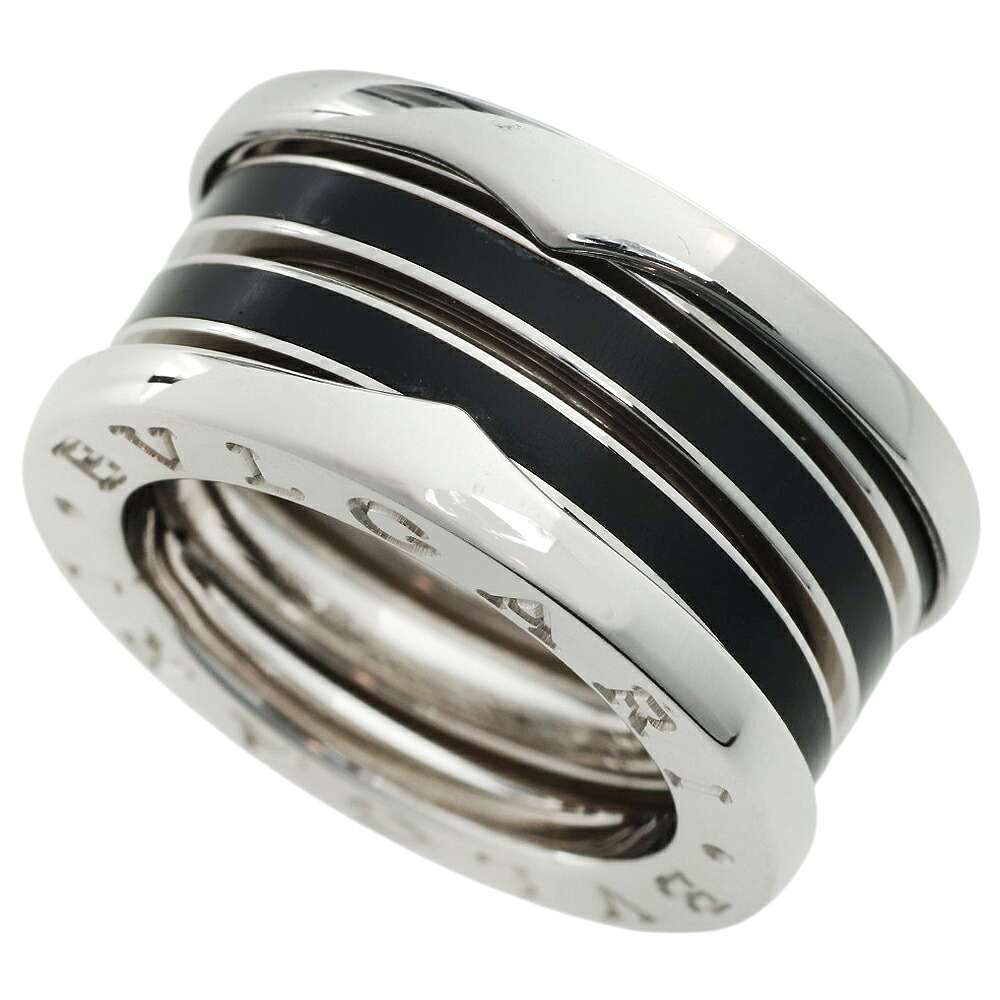 【本物保証】 新品同様 ブルガリ BVLGARI 約12.9g ビーゼロワンリング B-ZERO1 ブラックラッカー 3バンドリング 指輪 K18WG #47号 約6.5号 【中古】|高島屋質店【創業73年老舗質屋】