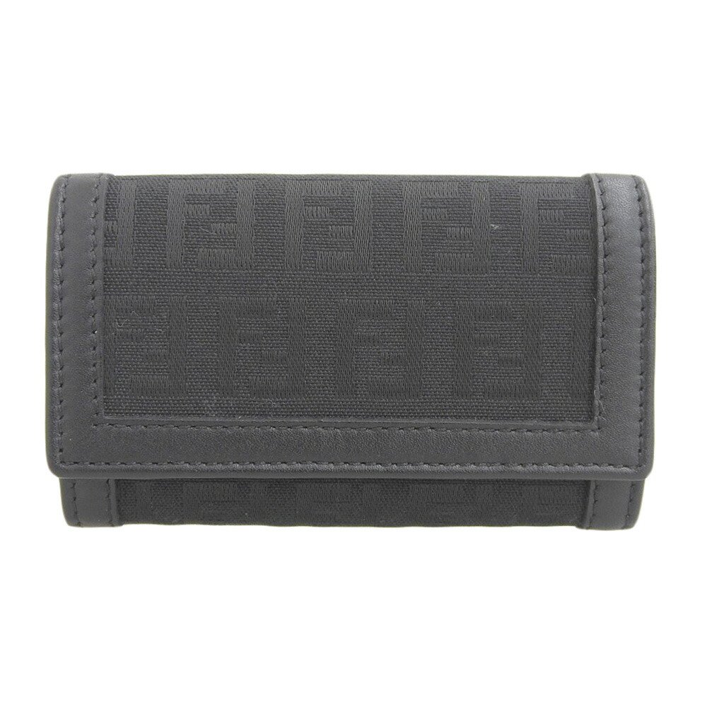 【未使用新品】FENDI　黒　ズッカ柄　キーケース FENDI(フェンディ) ズッカ柄キーケース ブラウン｜【公式