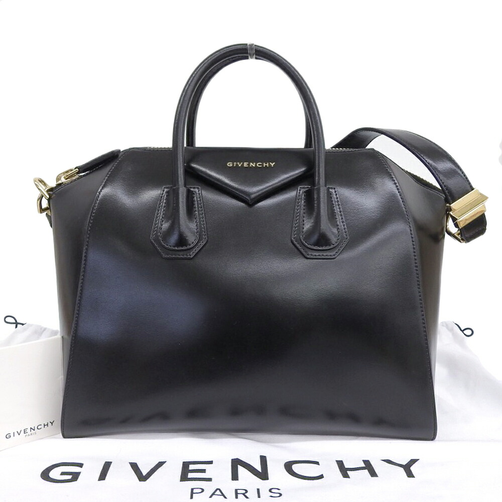 ジバンシー アンティゴナ 2way レザー ショルダーバッグ ブラック ジバンシィ GIVENCHY ハンドバッグ ショルダーバッグ