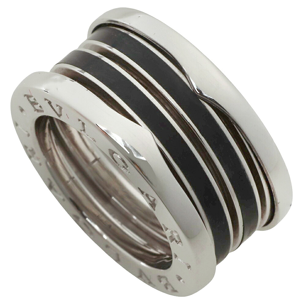 【本物保証】 箱付 超美品 ブルガリ BVLGARI 12.9g ビーゼロワン B-ZERO1 3バンド リング 指輪 K18WG/ブラックラッカー #47 約6.5号 【中古】｜高島屋質店【創業73年老舗質屋】
