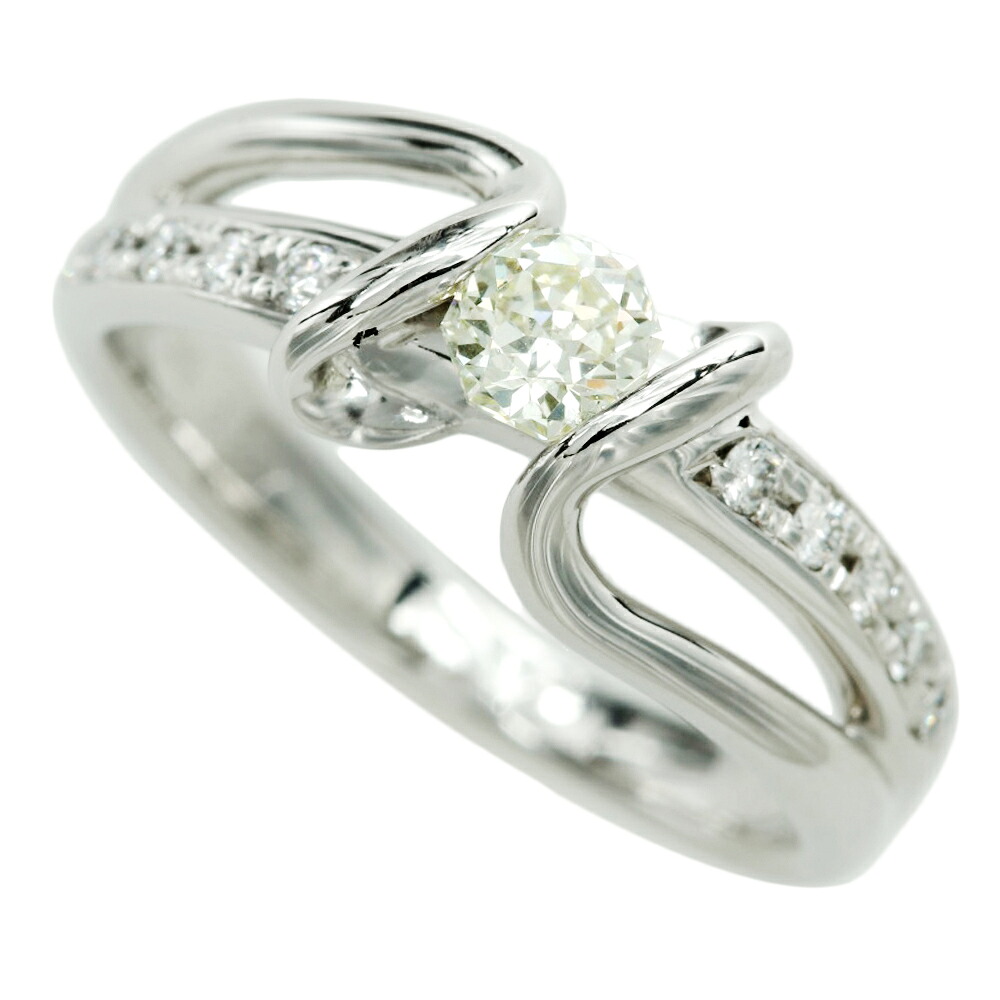 【本物保証】 新品同様 リング 指輪 約5.1g K18WG ダイヤモンド 0.347ct メレダイヤモンド 0.14ct 約12.5号 ノーブランド No brand 【中古】|高島屋質店【創業73年老舗質屋】