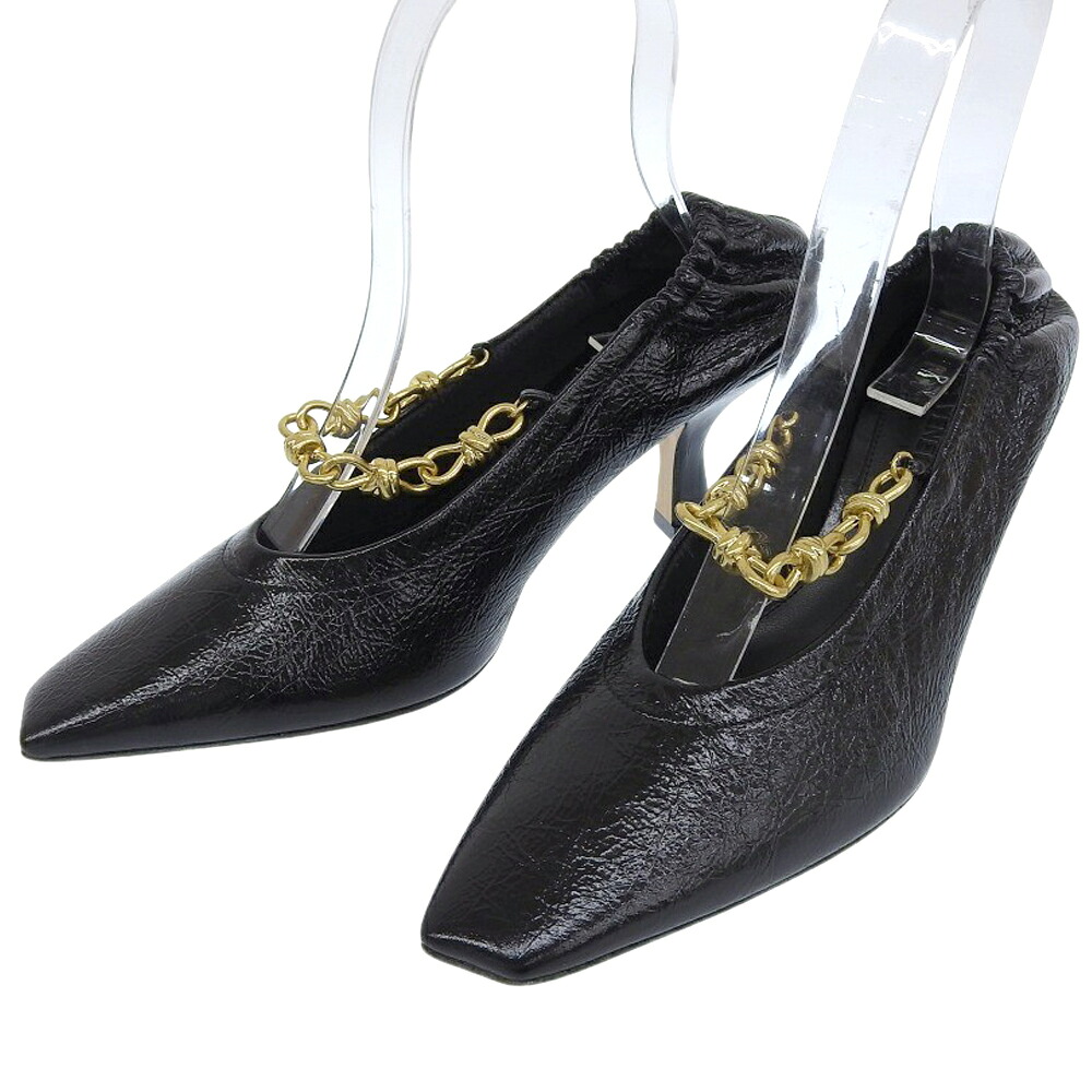 【本物保証】 新品同様 ボッテガヴェネタ BOTTEGA VENETA ハイヒール パンプス 796473 V4F30 36 約23.0cm レディース 靴 カーフスキン 黒 【中古】