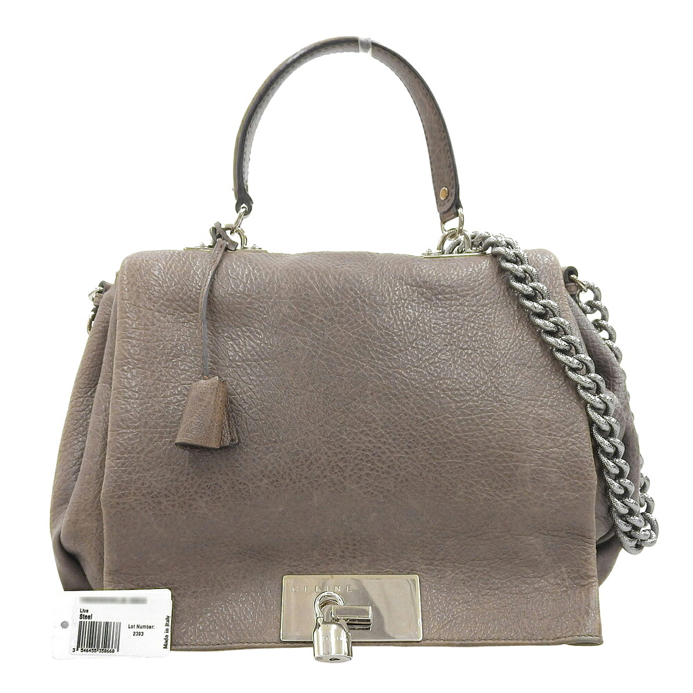 【楽天市場】【本物保証】 超美品 セリーヌ CELINE 2WAYバッグ チェーンショルダー ハンドバッグ 162293WLB 08IX ...