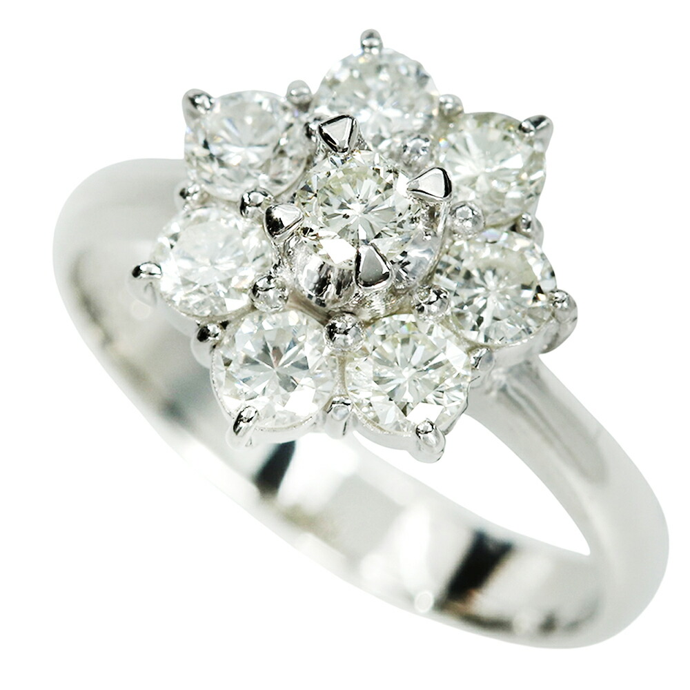 【本物保証】 鑑付 新品同様 リング 指輪 約4.8g プラチナ Pt900 天然ダイヤ 1.00ct 約11号 1ct up 1カラット以上 ノーブランド No brand 【中古】